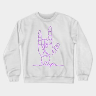 I love you hand sign Crewneck Sweatshirt